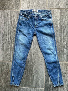 AMO Twist Zip Jeans in Sapphire Size 27 — Made in USA